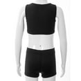 thumbnail image 4 of Yeahdor Kids Girls Gymnastic Crop Top with Athletic Shorts Set Girls Sports Dance Suit Activewear White 12, 4 of 7