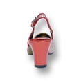 thumbnail image 4 of FLORAL Elena Women's Wide Width Rhinestone Jewel Buckle Closed Toe Slingback RED 5.5, 4 of 6