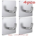 thumbnail image 1 of Ganchos para colgar toallas de cuerda con ganchos de acero inoxidable súper potentes para el hogar, cocina, baño, soporte de pared resistente para colgar abrigos (paquete de 4), 1 of 1
