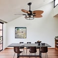 thumbnail image 2 of Sofucor 42" Ceiling Fan, Indoor Ceiling Fan With Light with Remote Control, Noiseless Reversible Motor, 6 Speed ,3 for Patio Living Room, Bedroom, Office,Indoor, 2 of 15