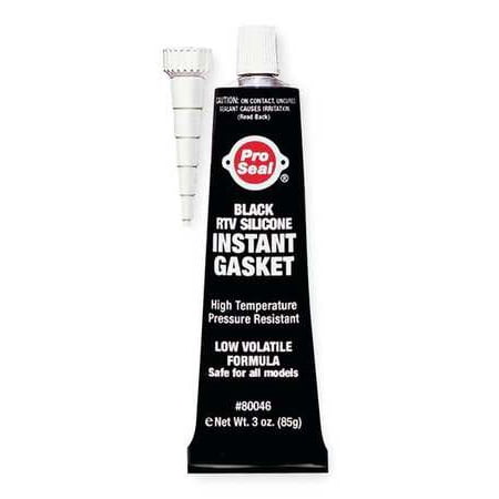 Black Rtv Silicone - PRO SEAL 80046 RTV Silicone Sealant,3 oz Tube,Black