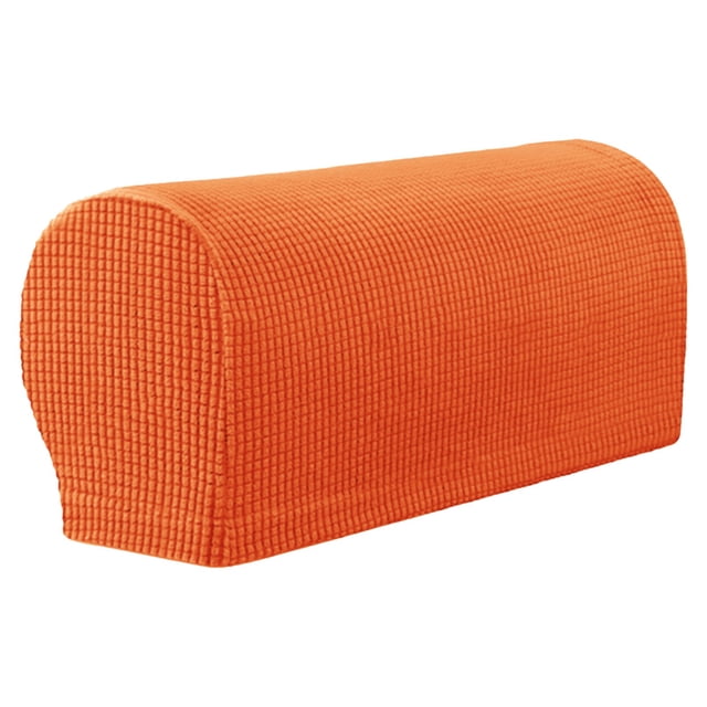 Spandex Armrest Covers for Fabric Sofa & Recliner, Stretch Slip-Resistant Couch Arm Protectors, 2-Pack Chair Arm Caps for Kids & Pets, Machine-Washable, Pins Included, 1 Pair of Sofa Arm Covers