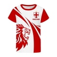 thumbnail image 7 of Boys 2026 Summer Loose Fit Short Sleeve T-Shirt Red and White Color Block Tee with colorful ink splatter print design Casual Kids Top for Daily Comfort Wear Back To School Birthday Gifts Ages 3-13Y, 7 of 7