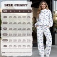 thumbnail image 5 of Renewold 2 Piece Lounge Sets for Women Matching Set Track Suit Mock Neck Sweatshirts and Wide Leg Drawstring Pants Workout Clothes for Jogging, Butterfly Print White, XS, 5 of 7