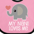 thumbnail image 4 of Inktastic My Nani Loves Me Grandchild Boys or Girls Baby Bib, 4 of 4