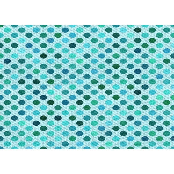 Ahgly Company Indoor Rectangle Patterned Tron Blue Area Rugs, 5' x 7'