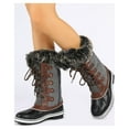 thumbnail image 6 of DREAM PAIRS Women's River_1 Black Grey Mid Calf Winter Snow Boots Size 12 M US, 6 of 7