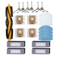 thumbnail image 1 of Kit de accesorios de repuesto de 23 piezas para aspiradora robot Ecovacs DEEBOT OZMO T8 AIVI T8 N8 Pro N8 Pro Plus. Incluye: 1 cepillo principal, 6 cepillos laterales, 4 filtros HEPA, 4 bolsas para po, 1 of 5