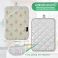 thumbnail image 6 of Yayeee Pot Holders Kitchen Heat Resistant with Pockets 7"x9.8" Cotton Oven Cooking Hot Pads, Green Wildflowers Pattern, 6 of 7