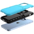 thumbnail image 5 of JTCASES for iPhone 12 Pro Max Case, Back Card Holders [Up to 2] Rugged Shockproof Hard Non-slipping Drop Resistant Slim Fit Shell for iPhone 12 Pro Max(6.7" 2020), Skyblue, 5 of 6