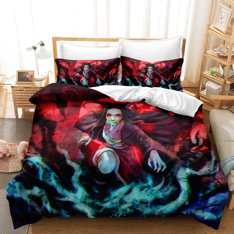 zuko 3Pcs Bedding Set Cute Anime Bed Set Breathable Duvet Cover Set for  Kids Teen Adult Quilt Cover Queen Size - Walmart.com