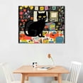 thumbnail image 3 of COMIO Black Cat Bathroom Art Prints,Funny Pet Cat In Bath and On Toilet Canvas Wall Art,Cute Animal Cats Posters Aesthetic Pictures for Cat Lover Kids Bathroom Washroom Decor unframed, 3 of 5