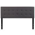 thumbnail image 3 of Lennox Tufted Upholstered Queen Size Headboard in Gray Vinyl, 3 of 9