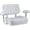 571-White/White Piping, variant on NORTHCAPTAIN Pontoon Captains Bucket Seat Boat Seat with Armrest,White/White Piping