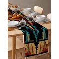 thumbnail image 6 of Colorful Aztec Table Runner-Cotton Linen- 72 Inch Holiday Dresser Scarves, Southwestern Boho Mexican Tribal Ethnic Tablerunner for Kitchen Coffee/Dining Bedroom Living Room Dinner Scarf Décor 13x72, 6 of 9