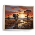 thumbnail image 2 of Designart "Africa Fauna Safari Essence" Animals Floater Framed Canvas Print, 2 of 7