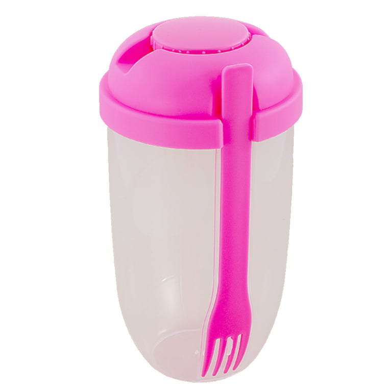 Fresh Salad Cup Set Contains Fork and Portion Cups With Lids,Lunch