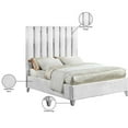 thumbnail image 6 of Meridian Furniture Enzo Solid Wood and Velvet King Bed in White, 6 of 13
