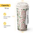 thumbnail image 4 of Christmas 18oz Double Drinking Coffee Mug – Vacuum Insulated Stainless Steel Travel Cup with Leakproof Lid, 316 Steel Thermos Tumbler for Hot & Cold Beverages, 4 of 7