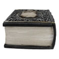 thumbnail image 3 of Gothic Skull Face With Scrollwork Book Shaped Decorative Trinket Box, 3 of 9