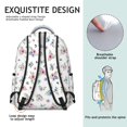 thumbnail image 5 of Pioneer Flower Floral Print Pattern Backpack for School, Cute School Bag with Adjustable Shoulder Straps and Padded Back, 15.3"x11"x7.1", 5 of 5