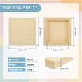 thumbnail image 2 of Uxcell 2Pcs Tableros de Lienzo de Madera, Lienzos de Arte de Madera de 5x5 Pulgadas, Panel de Madera Sin Terminar para Pintura, Manualidades, Proyectos de DIY, Arte de Vertido, 2 of 6