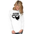 thumbnail image 4 of Guess What Chicken Funny Sarcastic Plus Size Long Sleeve Graphic Tee Shirt Brisco Brands 2X, 4 of 5