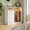 white, variant on Ataucjin 4-Drawer Wardrobe Closet Organizer with Hanging Rack, Clothes Rack with 4 Drawers, Freestanding Garment Rack with LED Lights, Charging Station, Open Shelves