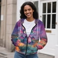 thumbnail image 3 of DISNIMO Dragon Pumpkin Printed Hoodies for Women Zip Up Ladies Hooded Tops Long Sleeve Sport Sweatshirt with Pockets, XS, 3 of 6