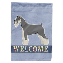 Carolines Treasures CK3618CHF Schnauzer Welcome Flag Canvas House Size Large multicolor