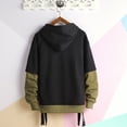 thumbnail image 2 of Contrast Color Pullover Hoodie Mens Patchwork Hoodies Men, 2 of 6