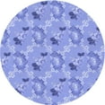 thumbnail image 1 of Ahgly Company Indoor Round Patterned Jeans Blue Area Rugs, 5' Round, 1 of 1