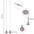 thumbnail image 2 of 2PCS White Pull Chains Crystal Glass Ice Cracked Ball Pull Chain for Ceiling Fan Light Decoration 50cm Extension Chain, 2 of 8