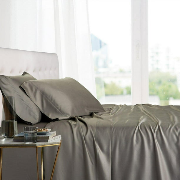 Luxury 100 Bamboo Viscose Sheets Super Soft Cool Deep Pockets Sheet Sets Split King Gray Com Luxury 100 Bamboo Viscose Sheets Super, Split King Bed Sheets Australia