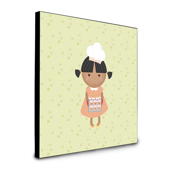 "Treasures African American Baker on Green Panel wall-decor, Multicolor" Caroline's Treasures BB7308UP88