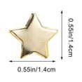 thumbnail image 3 of 200pcs 14mm Star Brads Scrapbooking Embellishment Fastener Brads Metal Crafts (Golden), 3 of 5