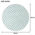 thumbnail image 6 of Light Blue and Cream Checkered Pattern Round Tablecloth 60"x60",Wrinkle Wipeable Table Cloth for Kitchen Dining Room Picnic Patio Party, 6 of 6