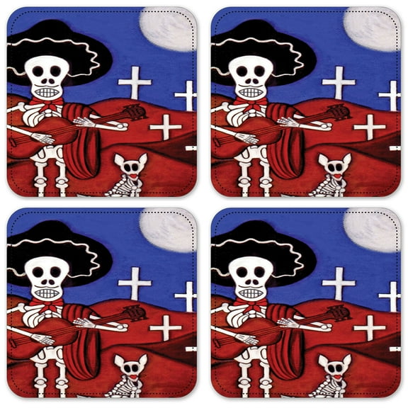 Vinyl Drink Coasters - Set of 4 - Companeros