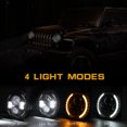 thumbnail image 4 of 7" LED Headlight 150W Round LED Headlamp H4 H13 Headlight 6500K High Low Beam Waterproof Light, 4 of 8