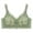 Green, variant on Herrnalise Women's Breathable Solid Color Elegant Full Cover Cup Bra, Comfortable Wide Shoulder Strap Bra, Women's Lingerie & Underwear