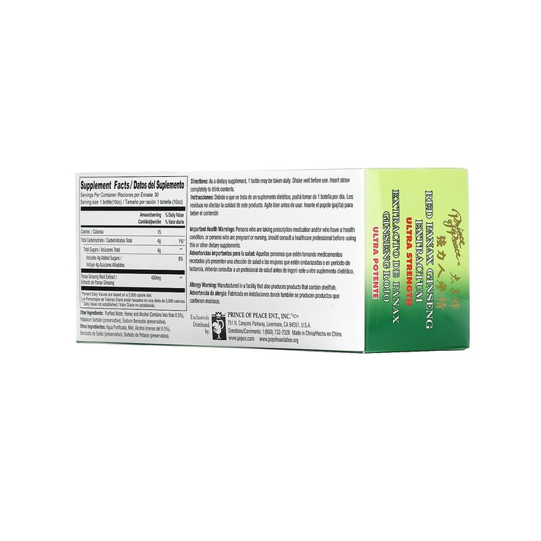 Prince of Peace Ultra Strength Red Panax Ginseng Extractum