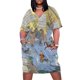 thumbnail image 1 of Faridun - Vestido de manga larga con agujeros para mujer, regalo informal con bolsillos, ropa para sus hijos, 1 of 6