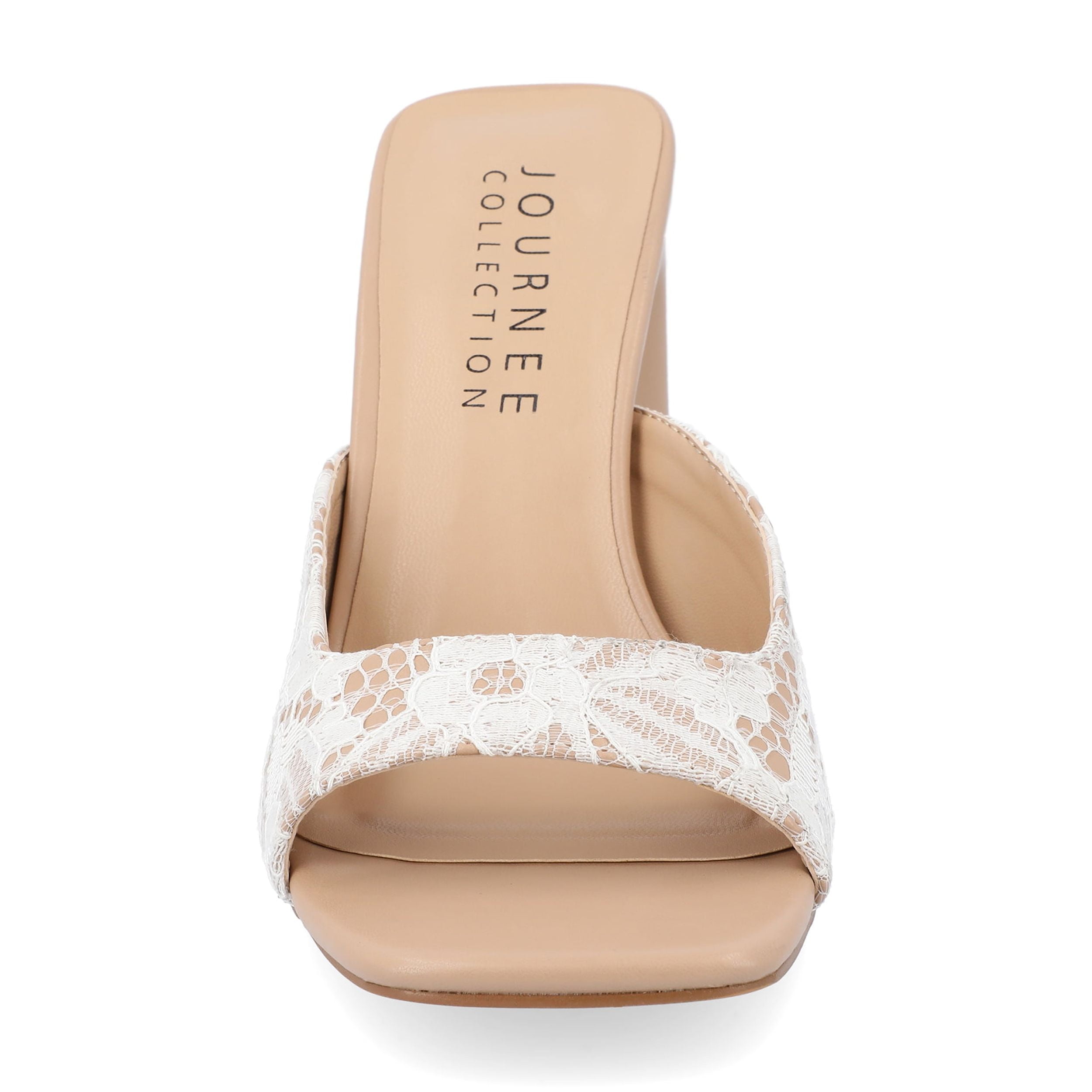 Journee Womens Daivia Covered Block Heel Slip On Sandals