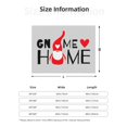 thumbnail image 5 of Honeii Gnome Home With A Cute Gnome print throw blanket, crafted from cozy cotton flannel, offers versatile home decor as a bedding suitable for all seasons.-, 5 of 6