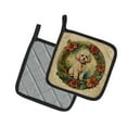 thumbnail image 2 of Poodle Christmas Flowers Pair of Pot Holders 7.5 in x 7.5 in, 2 of 5