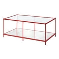 thumbnail image 5 of Scoles 1-Shelf Glass Top Coffee Table, Red, 5 of 6