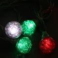 thumbnail image 3 of Northlight 25ct Wide Angle LED in G30 Globe Tinsel String Lights - 16' Green Wire, 3 of 4