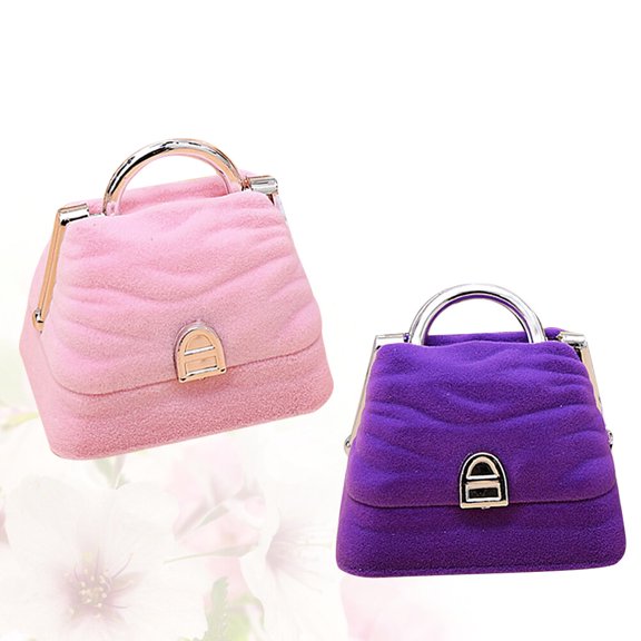 ETEREAUTY 2-Pack Jewelry Storage Case Handbag with Soft Lining for Elegant Accessories and Ornaments