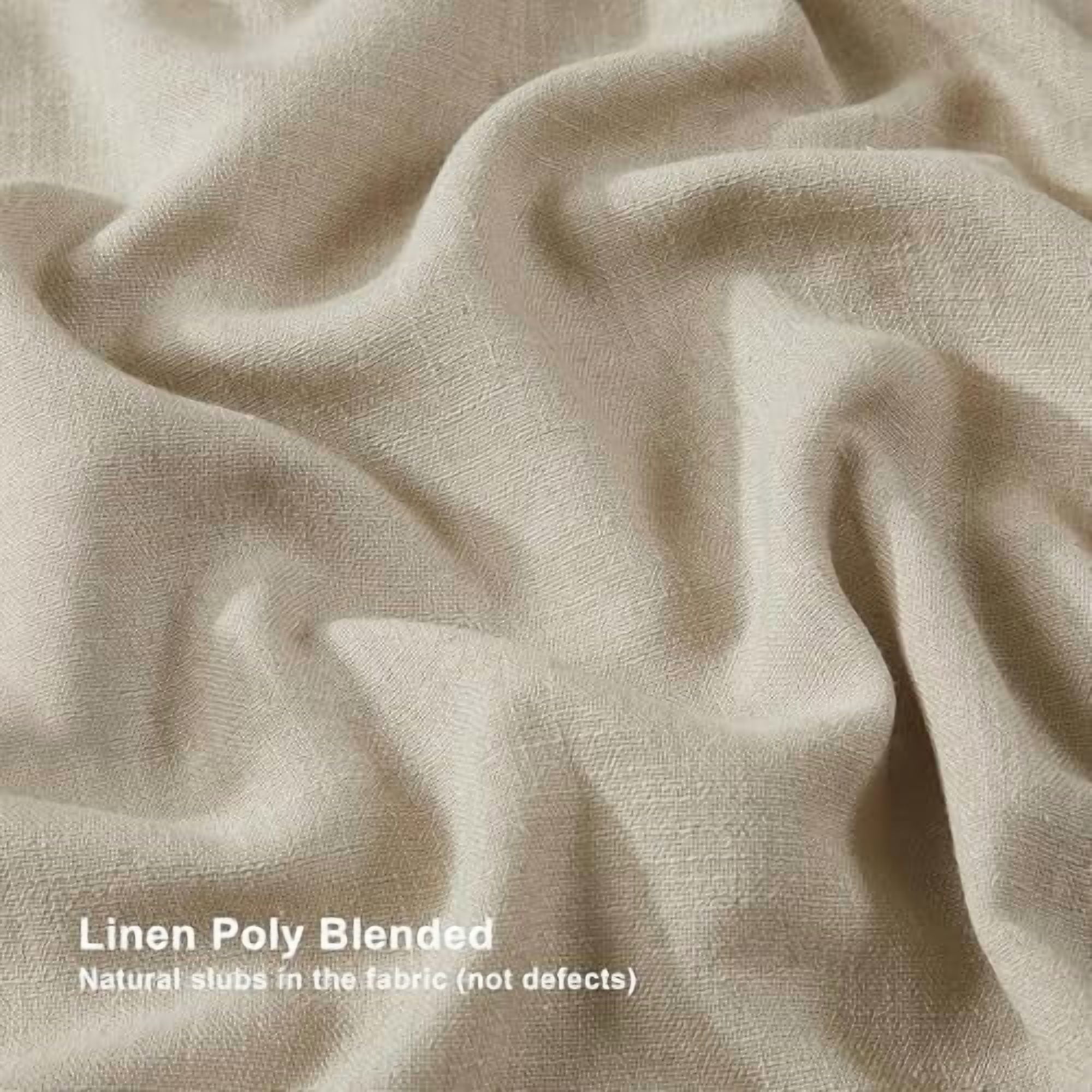 Sand Pinch Pleated Full Blackout Curtains Linen Blended Room Darkening Window Curtains 108 inch for Living Room Bedroom Thermal Insulated Pinch Pleat Drapes with Hooks 40" Wx108 Lx2
