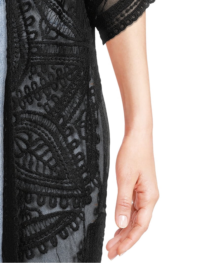 Time and Tru women's Lace Kimono - Layering Piece - L/XL - Walmart.com